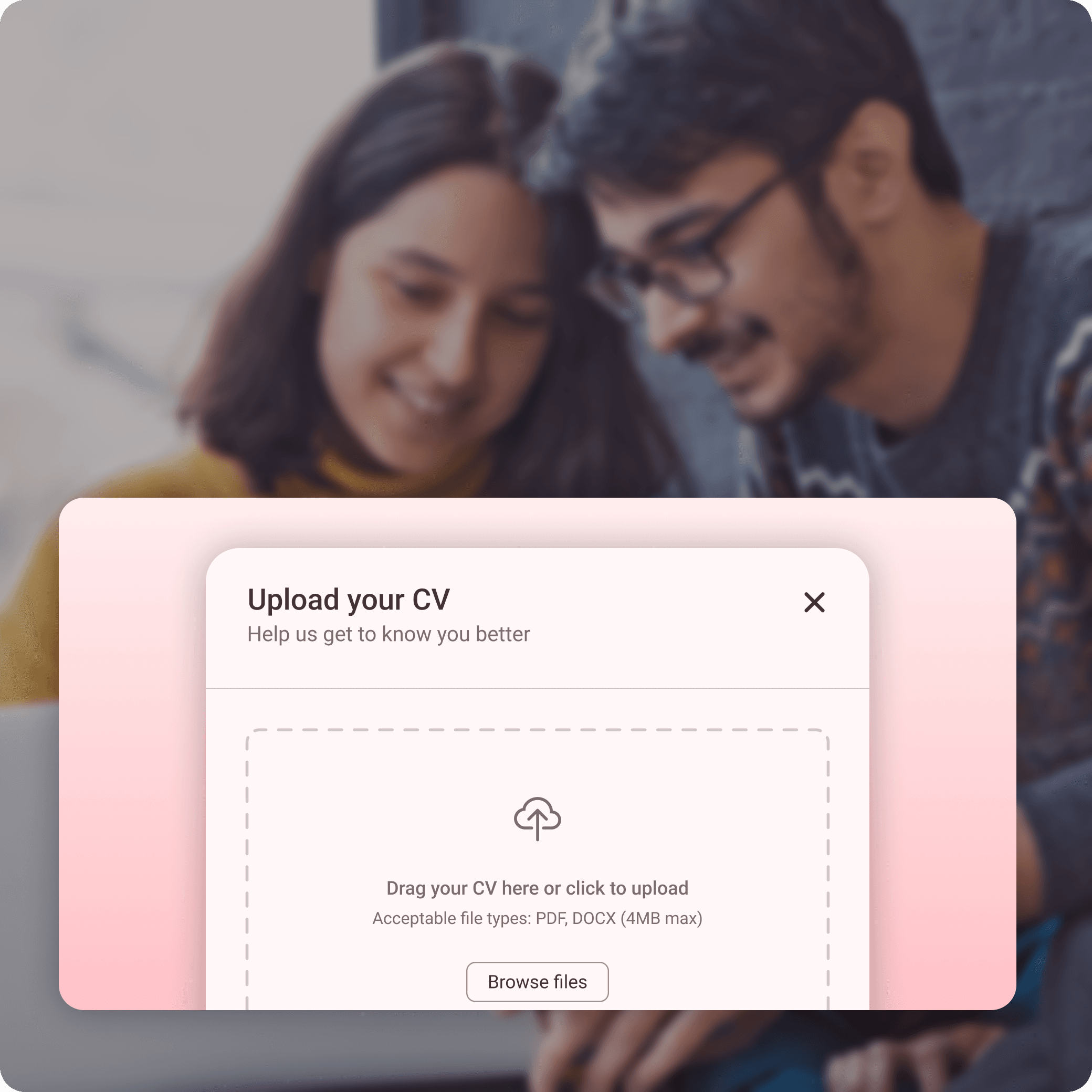 Upload your CV and preferences